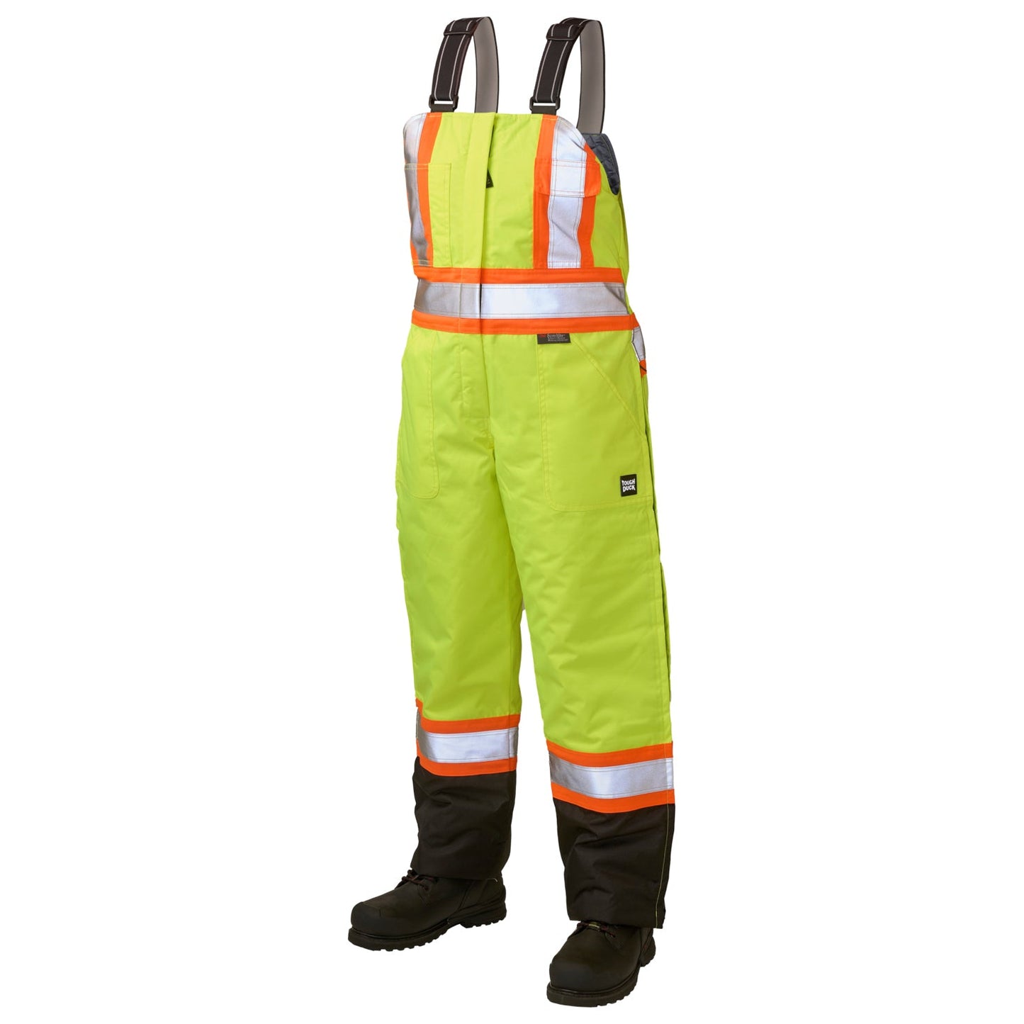 Black Insulated Overalls - Tough Duck - Reflective Safety