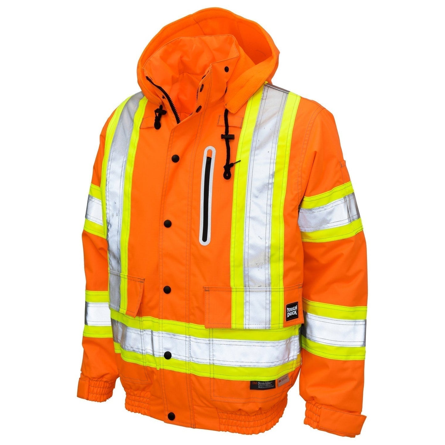 Black Safety Jacket - Tough Duck - Waterproof Design