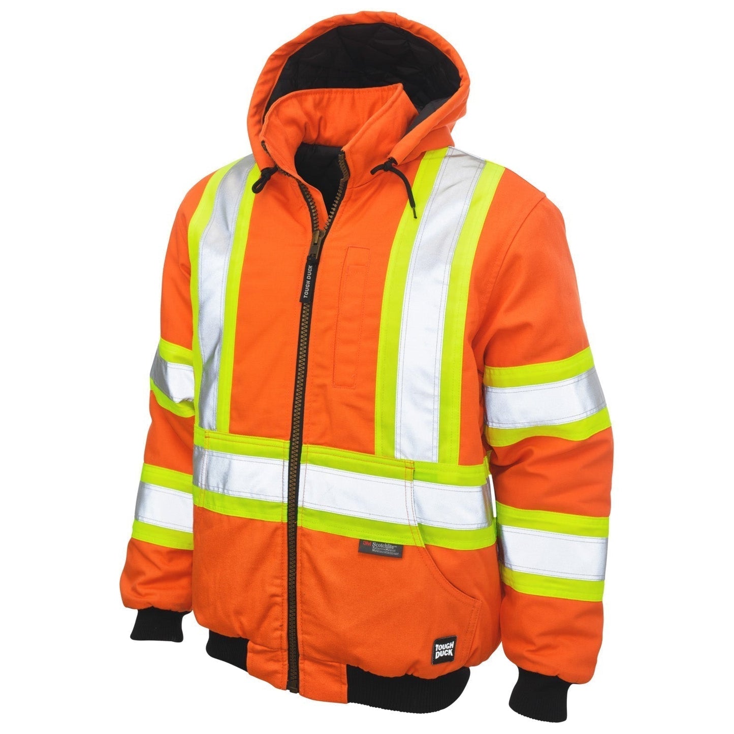 Black Safety Jacket - Tough Duck - Insulated Visibility