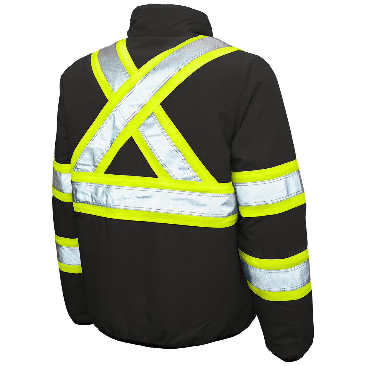 Black Safety Jackets - Tough Duck - Reversible Design