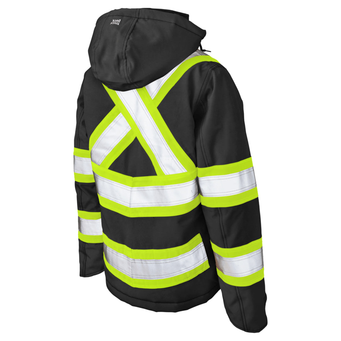 Black Insulated Jacket - Tough Duck - Reflective Material