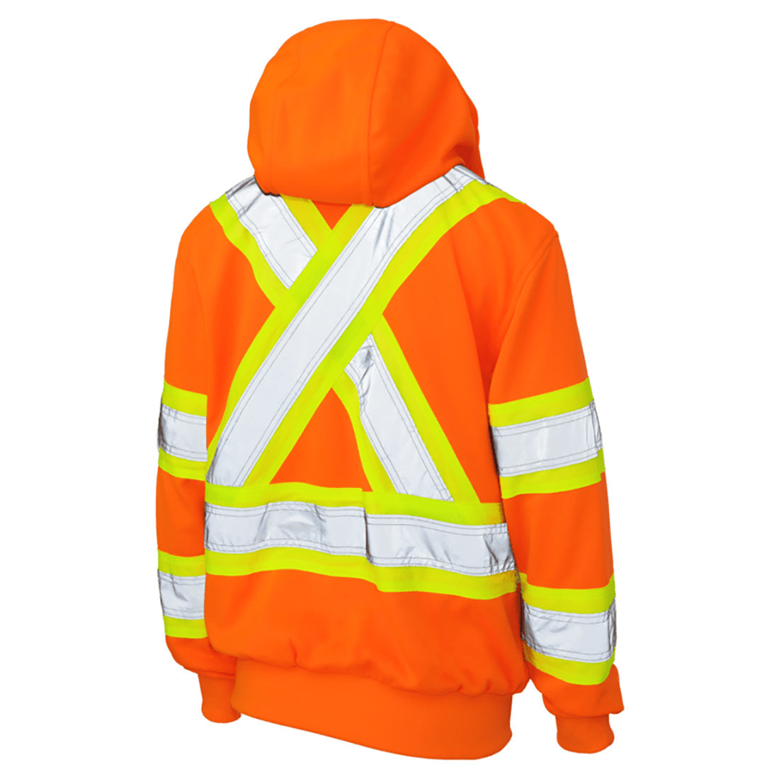 Black Safety Fleece Hoodie - Tough Duck - Reflective Material