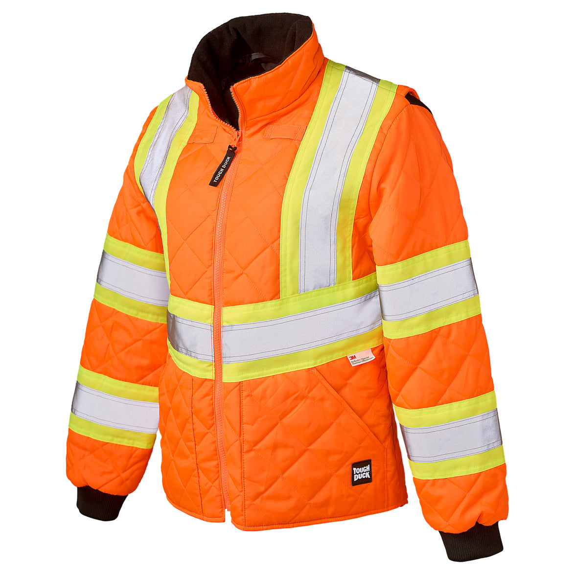 Black Safety Jacket - Tough Duck - Quilted Insulation