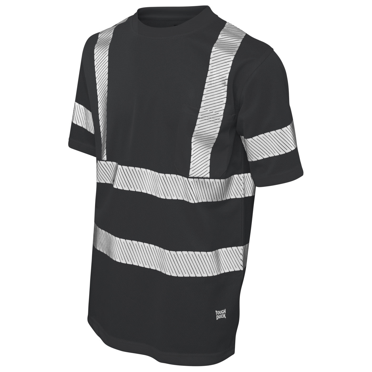 Black Safety Shirts - Tough Duck - Micro Mesh Short Sleeve