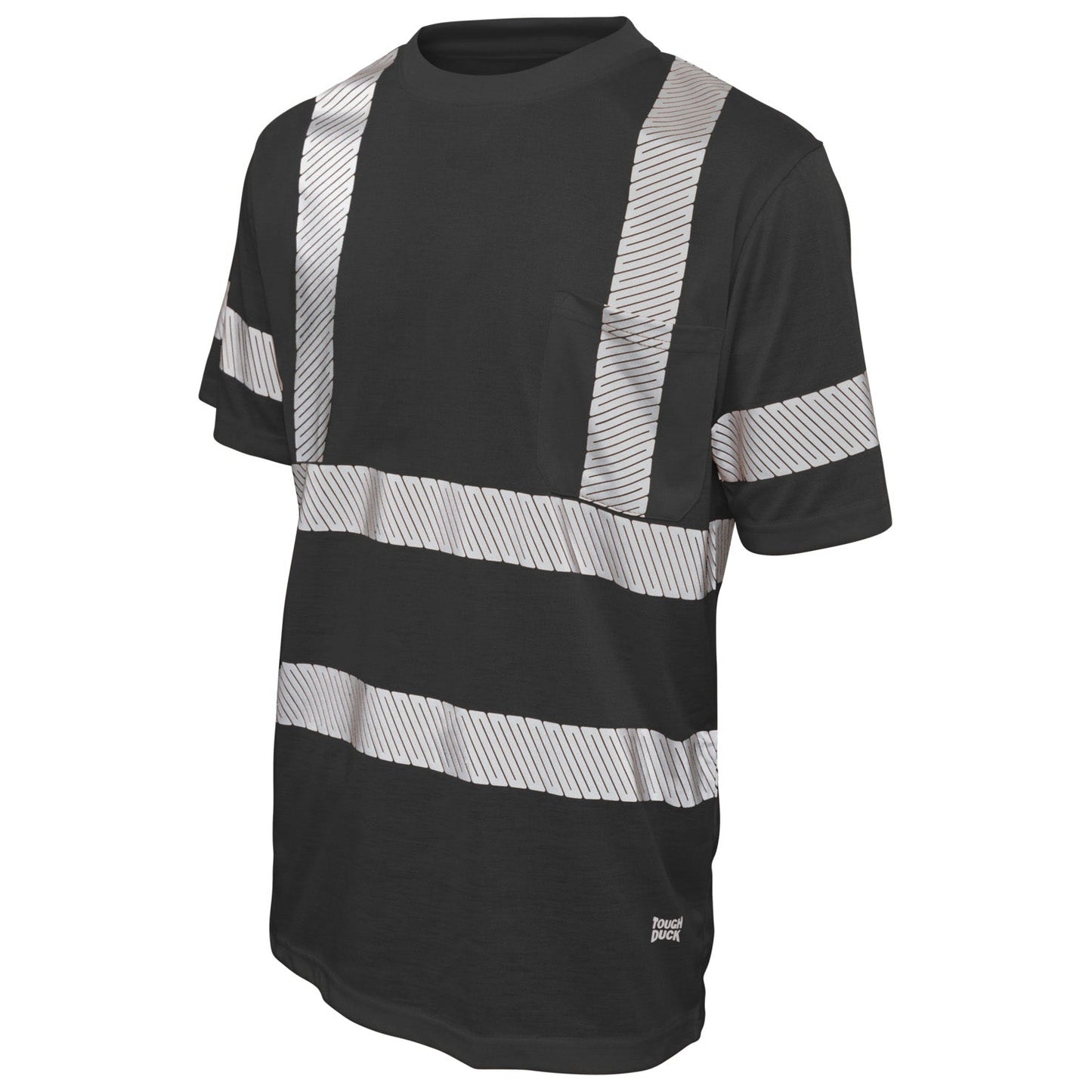 Black Safety Shirts - Tough Duck - Reflective Polyester
