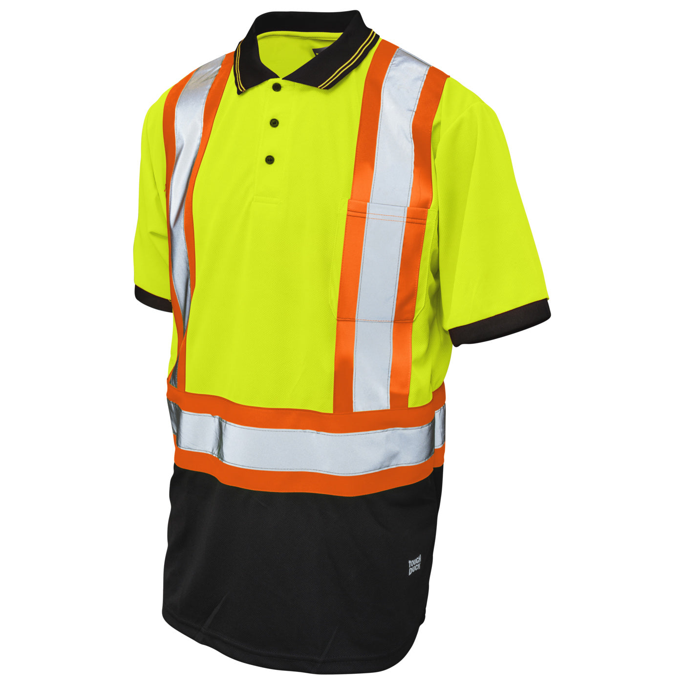 Black Safety Shirt - Tough Duck - Reflective Polo