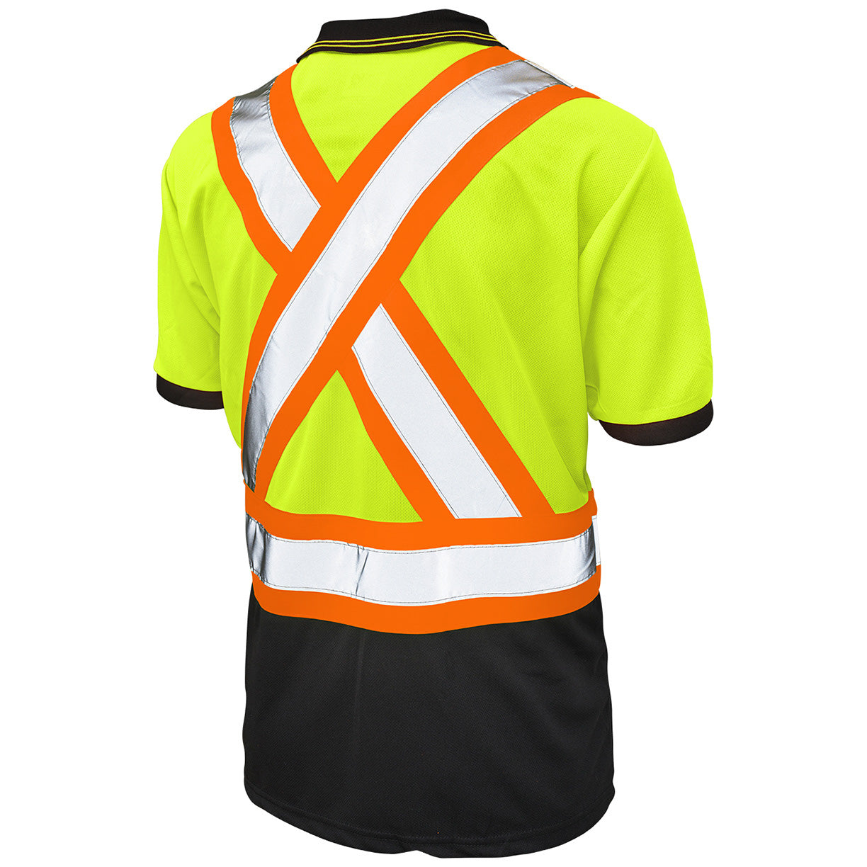 Black Safety Shirt - Tough Duck - Reflective Polo