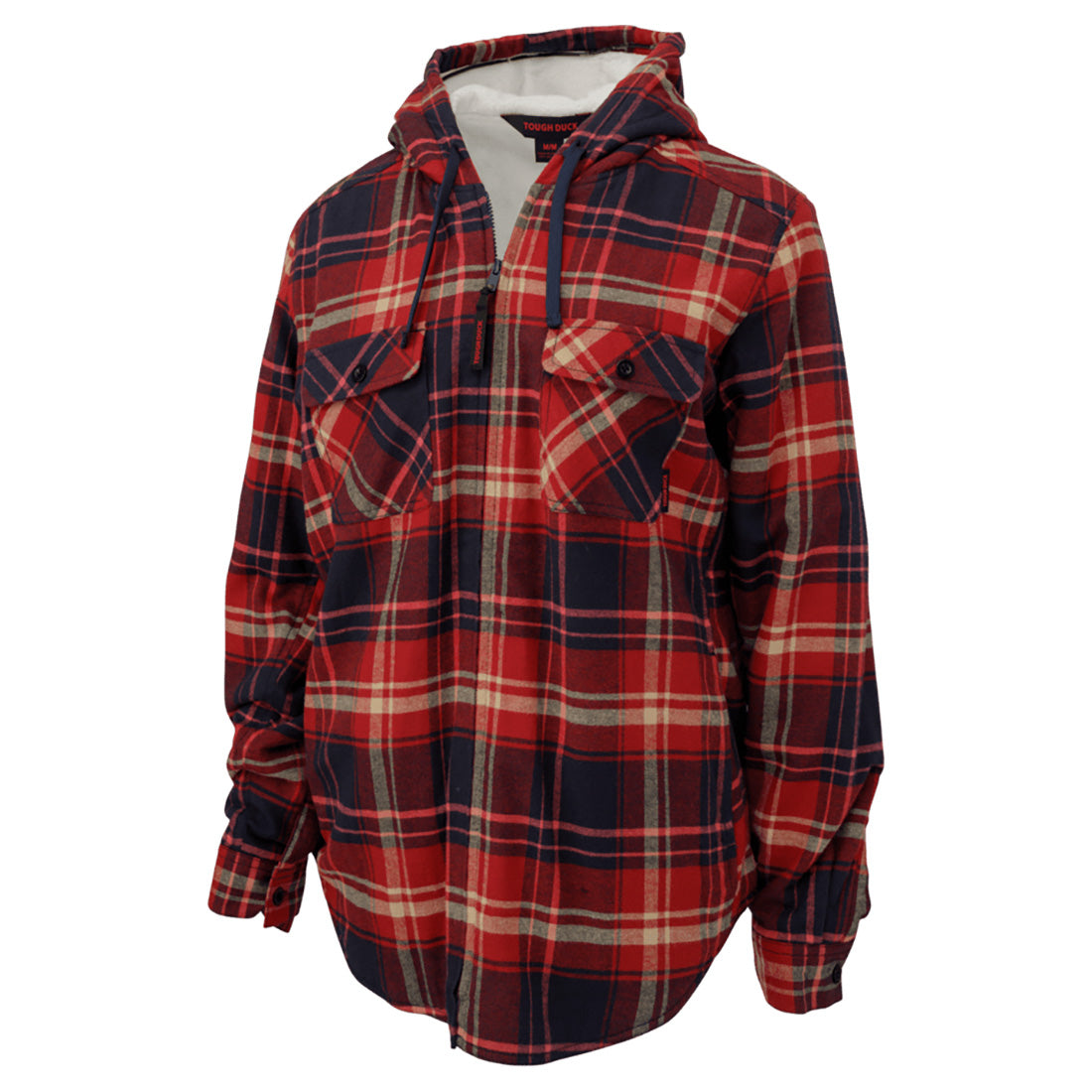 Navy Blue Plaid Sweatshirt - Tough Duck - Plush Pile