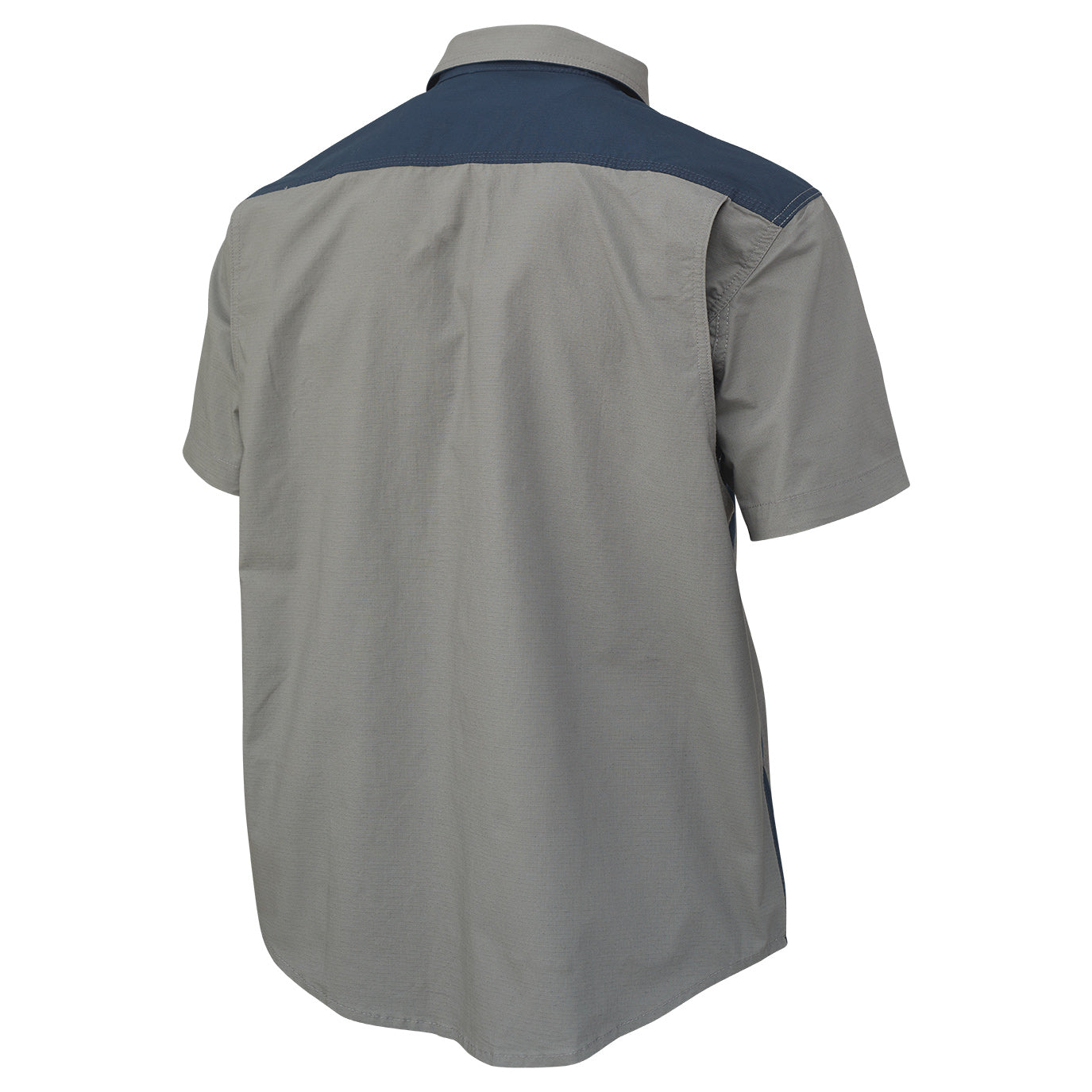 Grey Navy Button Up Shirts - Tough Duck - Stretch Ripstop