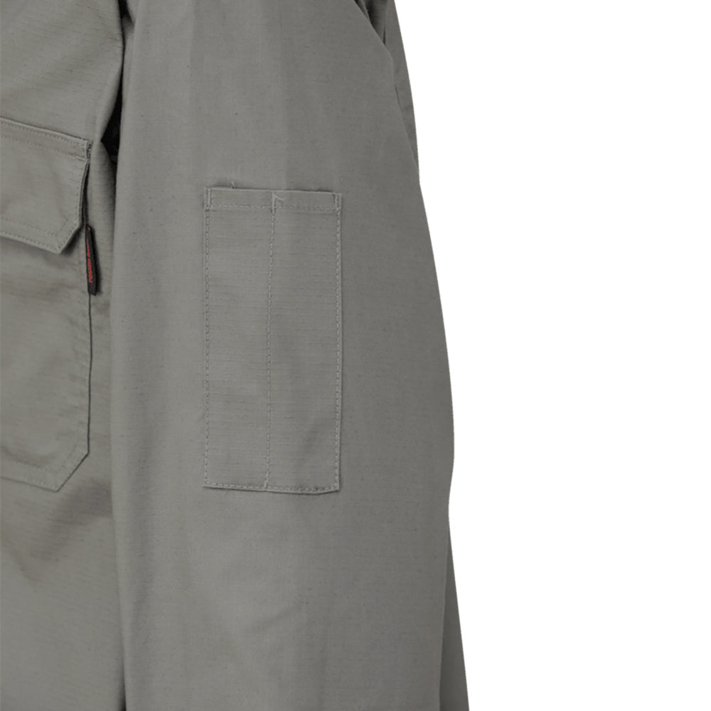 Grey Button Up Shirts - Tough Duck - Long Sleeve Flex
