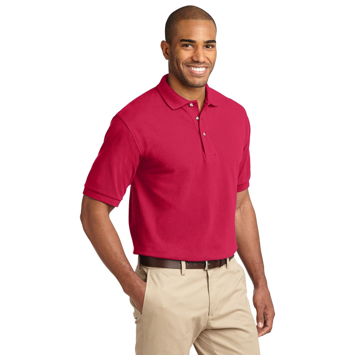 Black Polo Shirt - Port Authority - Soft Knit Fabric