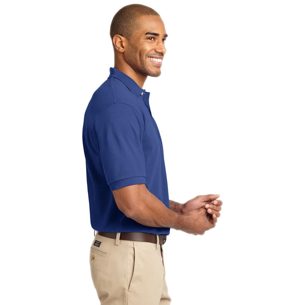 Black Polo Shirt - Port Authority - Soft Knit Fabric