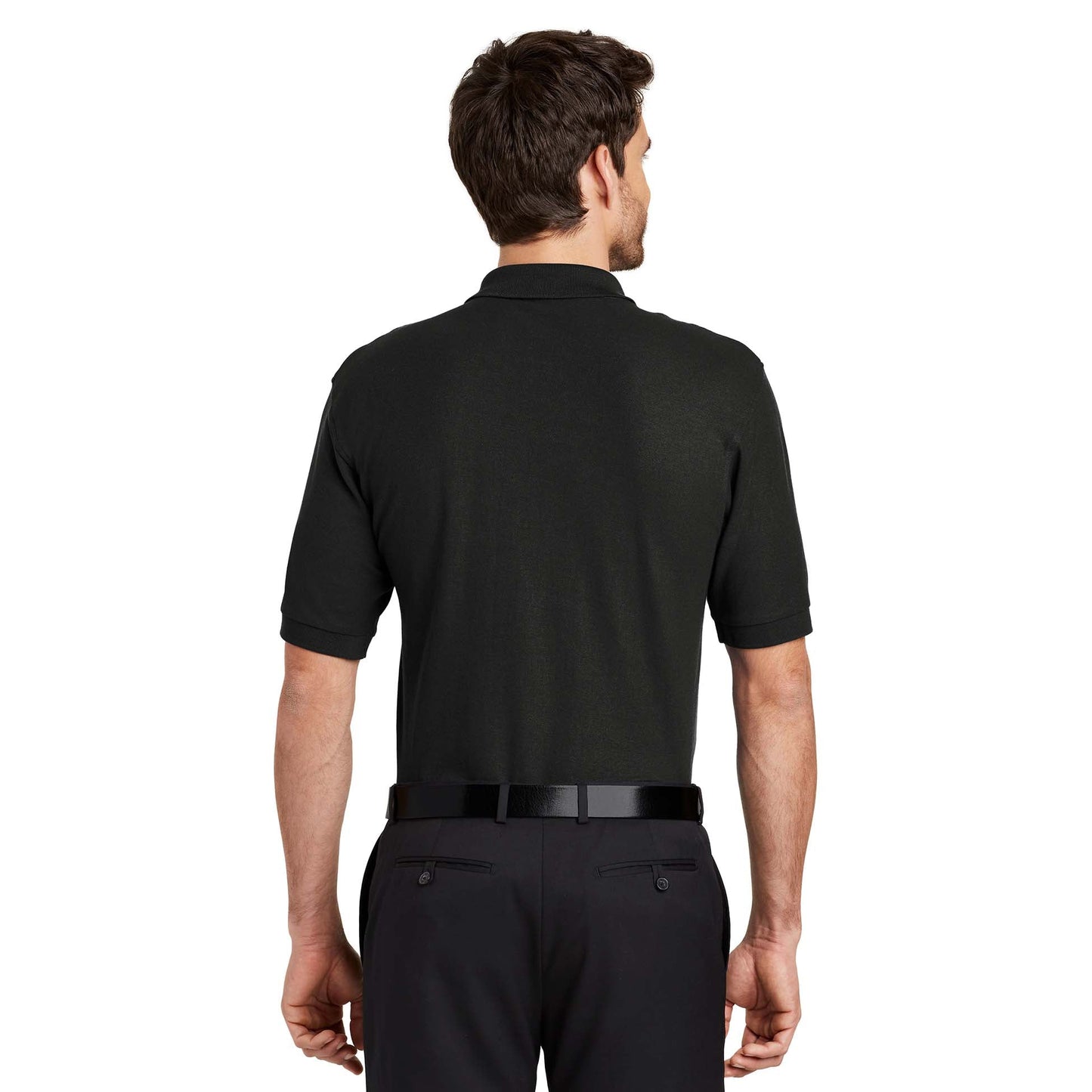 Black Polo Shirt - Port Authority - Stylish Blend - Casual Wear