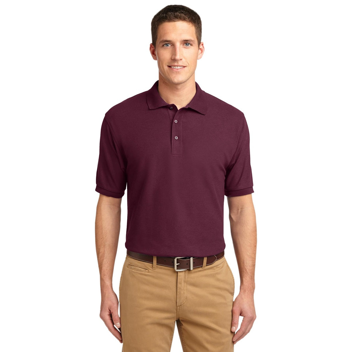 Black Polo Shirt - Port Authority - Smooth Touch