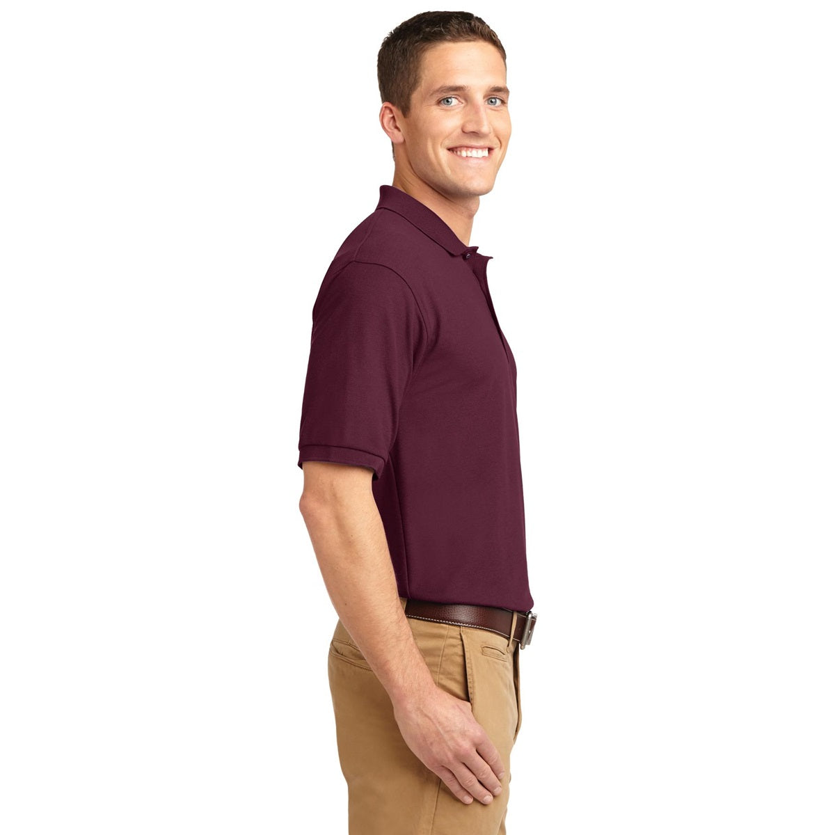 Black Polo Shirt - Port Authority - Smooth Touch