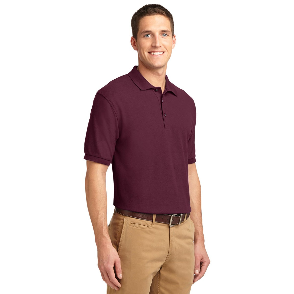 Black Polo Shirt - Port Authority - Smooth Touch