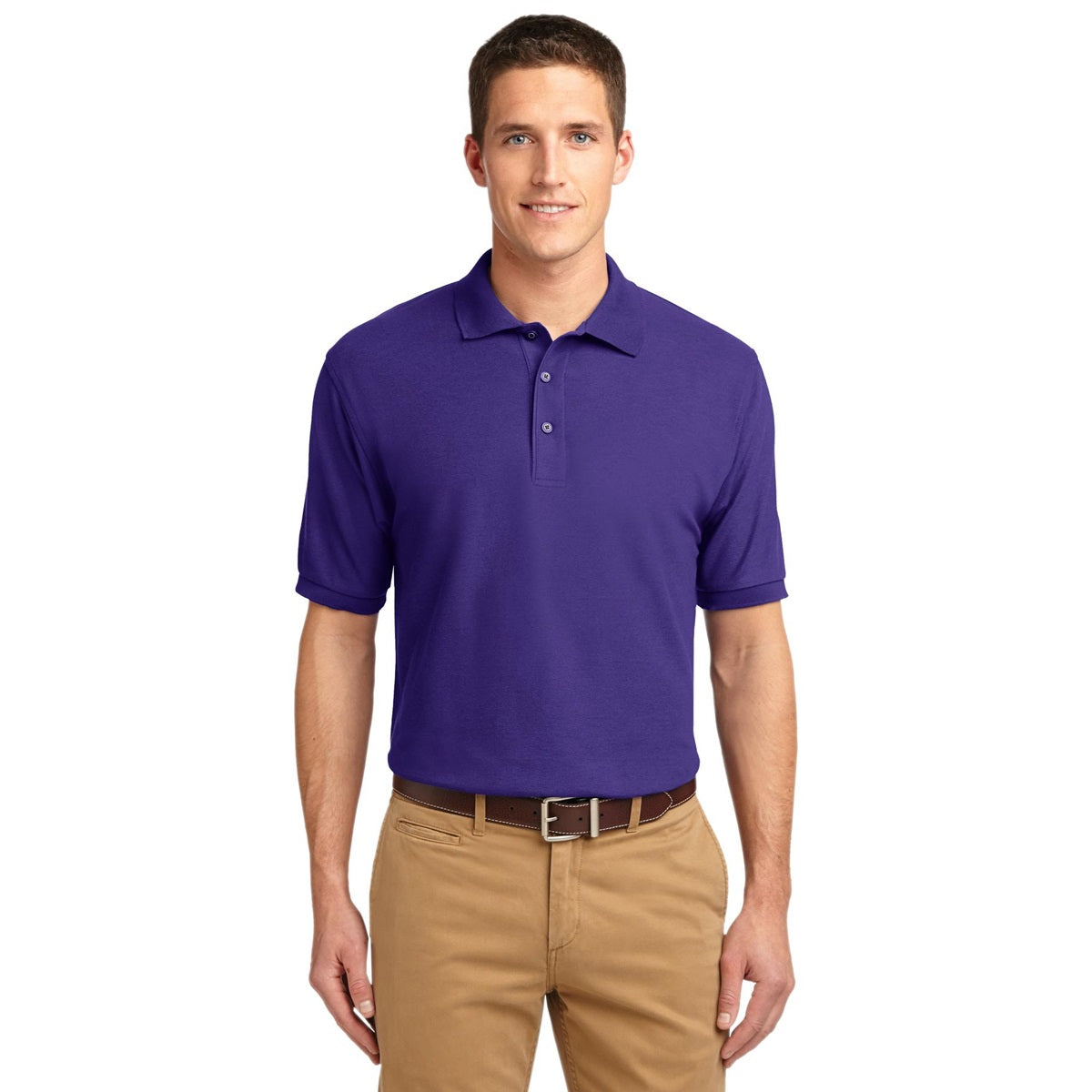 Black Polo Shirt - Port Authority - Smooth Touch