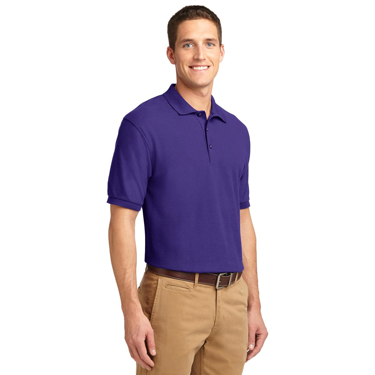 Black Polo Shirt - Port Authority - Smooth Touch