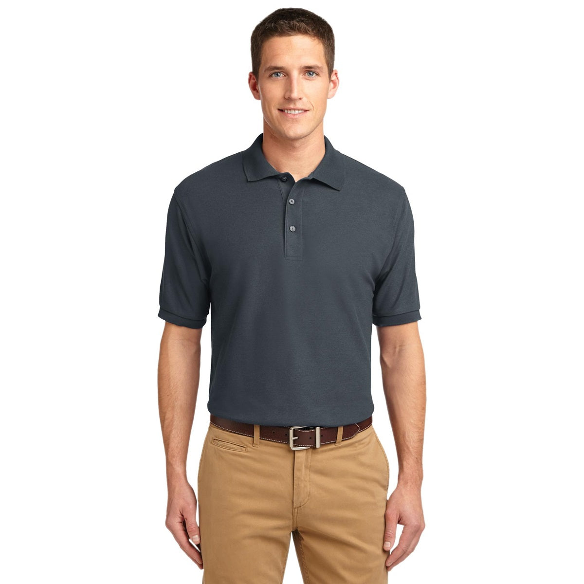 Black Polo Shirt - Port Authority - Smooth Touch
