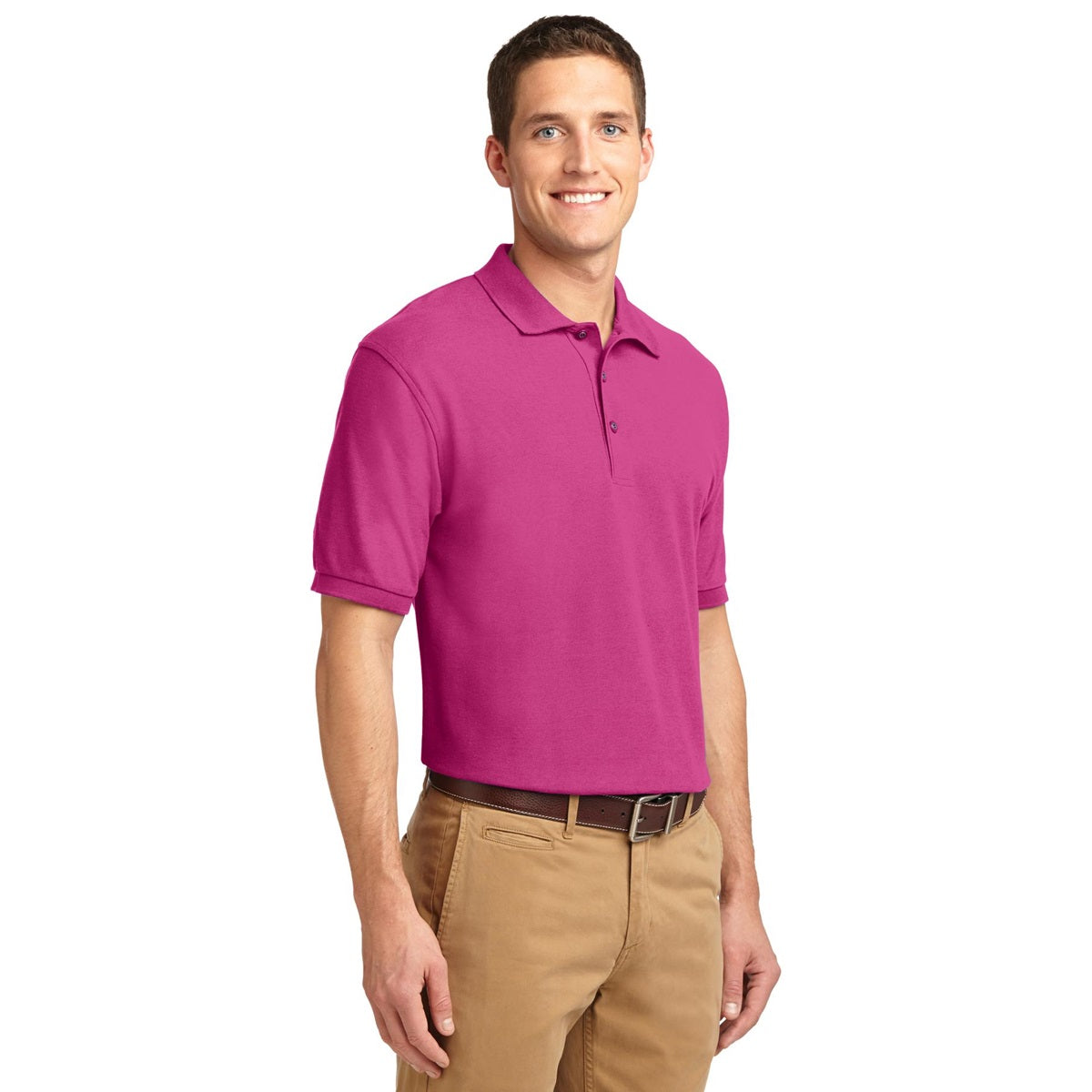 Black Polo Shirt - Port Authority - Smooth Touch