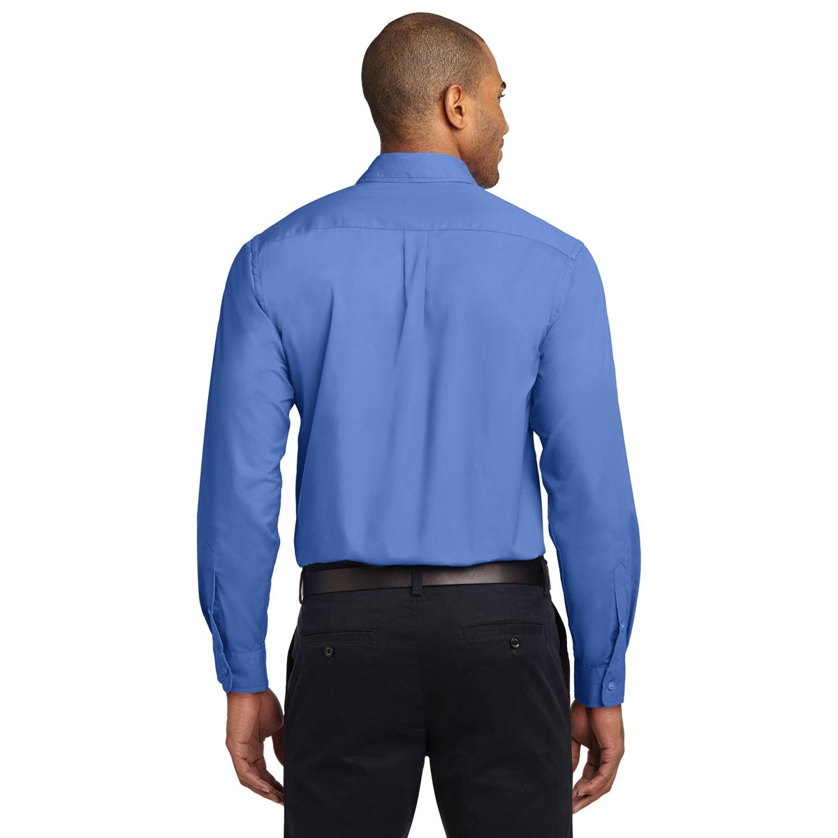Black/Light Stone Button Up Shirt - Port Authority - Easy Care