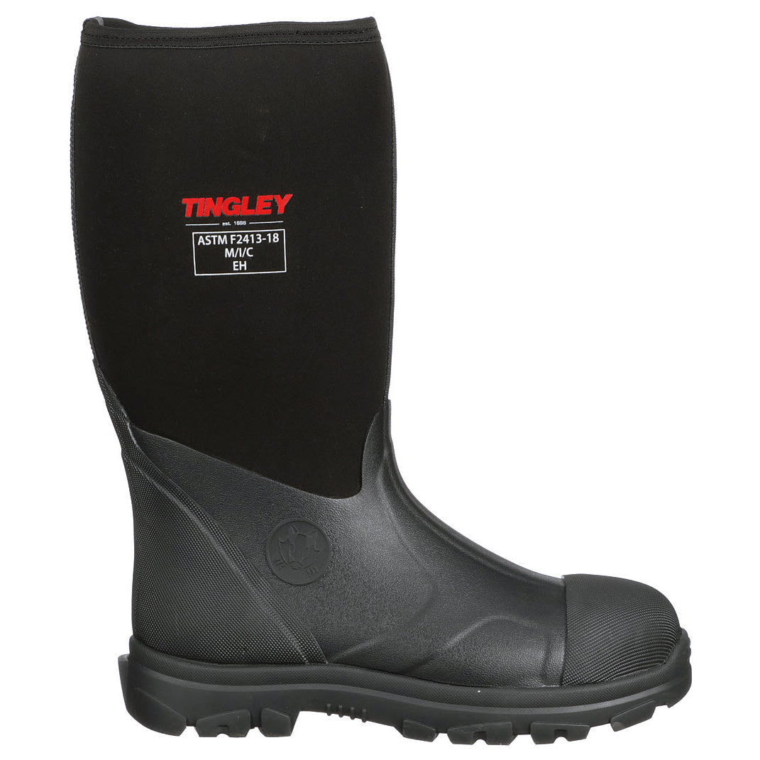 Black Work Boots - Tingley - Steel Toe Comfort