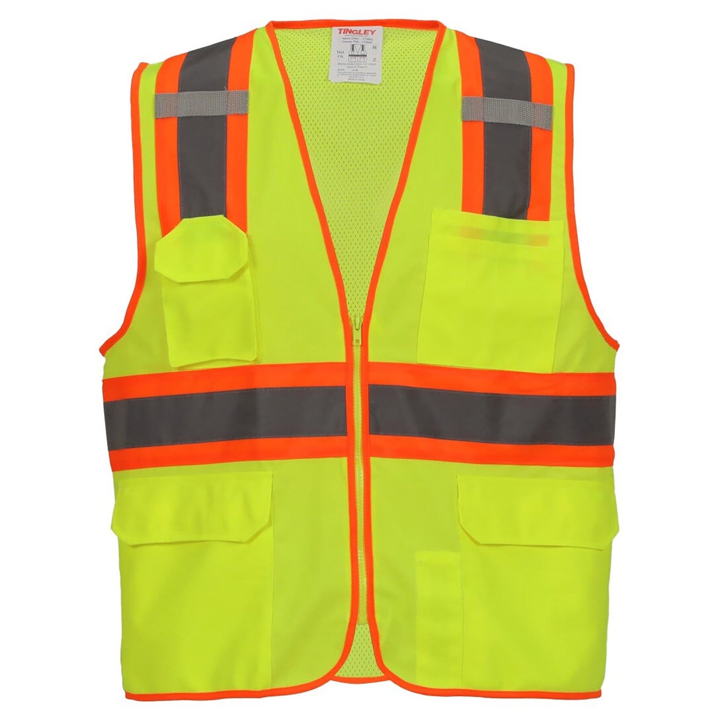 Yellow/Lime Safety Vest - Tingley - Reflective Design