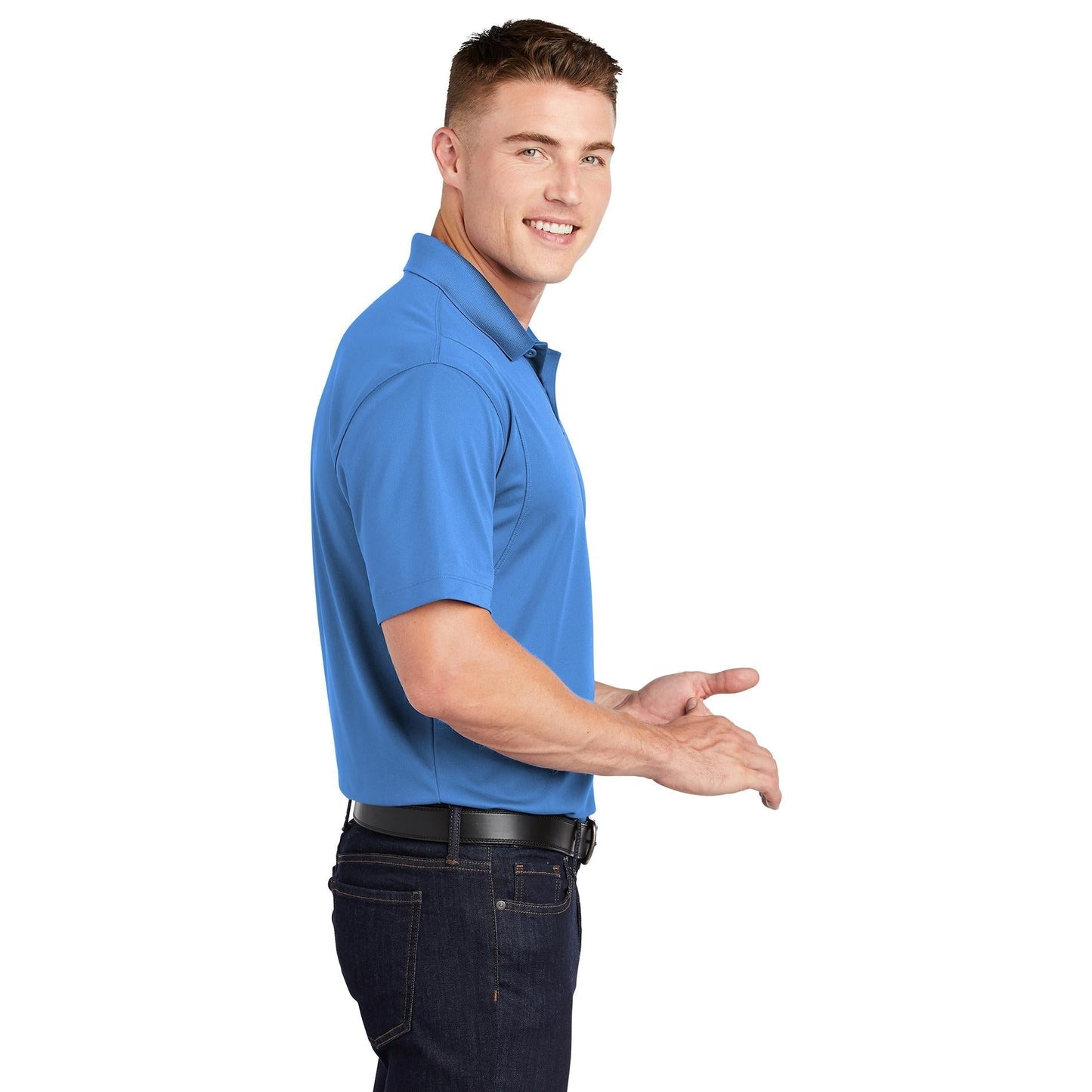 Grey Polo Shirt - Sport-Tek - Moisture-Wicking Fabric