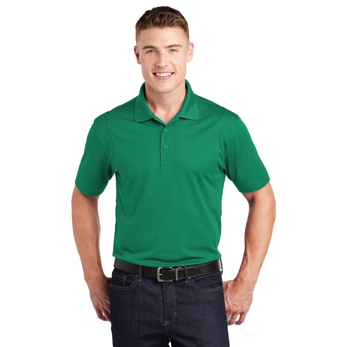 Grey Polo Shirt - Sport-Tek - Moisture-Wicking Fabric