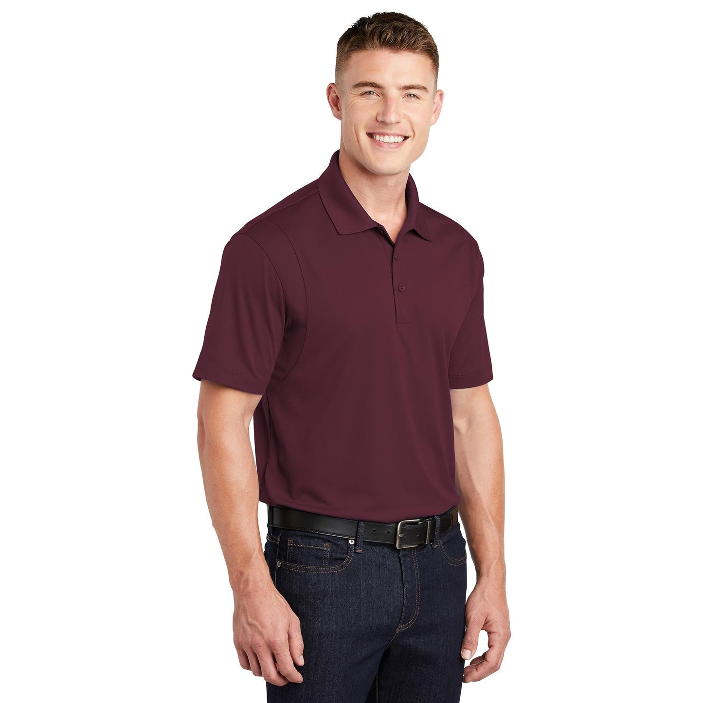 Grey Polo Shirt - Sport-Tek - Moisture-Wicking Fabric