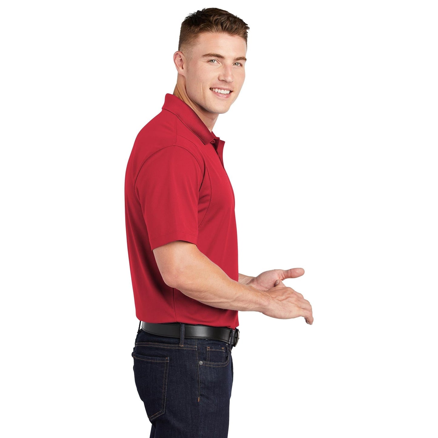 Grey Polo Shirt - Sport-Tek - Moisture-Wicking Fabric