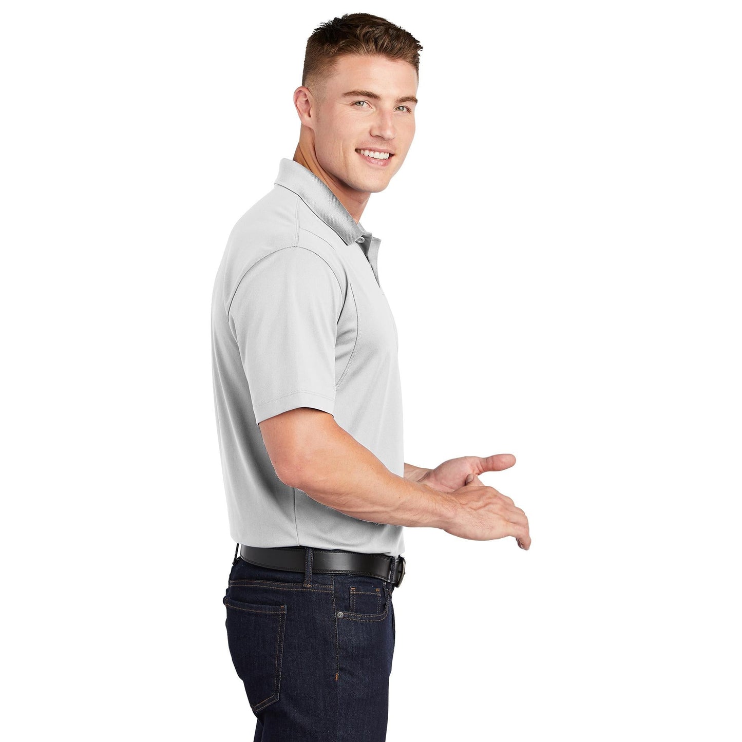 Grey Polo Shirt - Sport-Tek - Moisture-Wicking Fabric