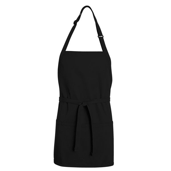 Black Aprons - Premium Short Bib - Chef Designs - Durable Fabric