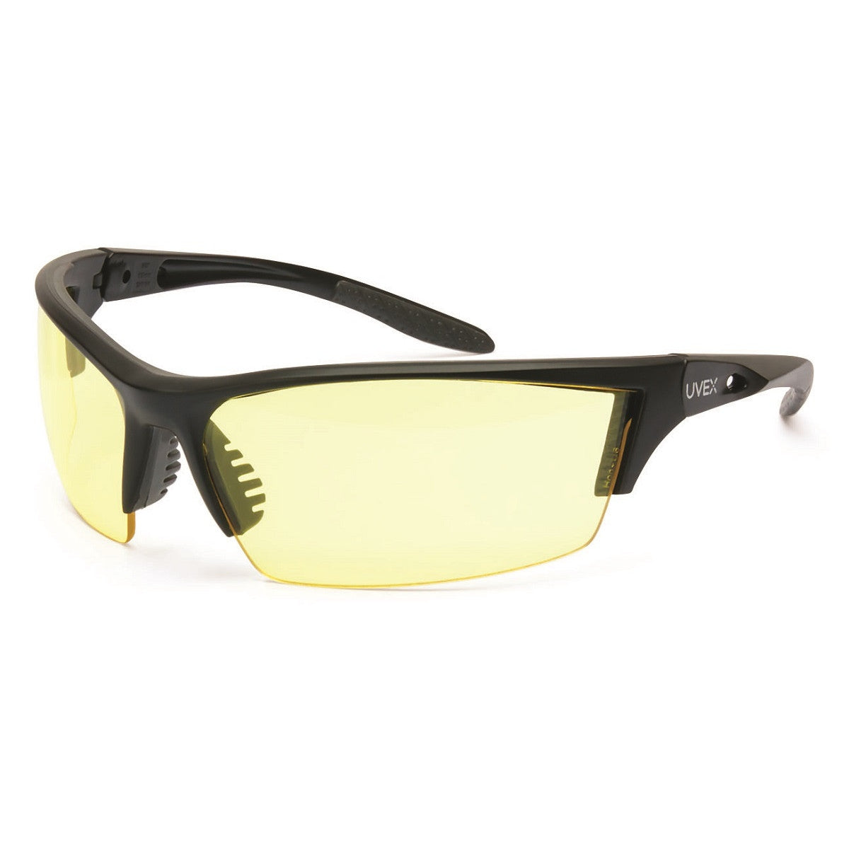 Gray Lens Glasses - Uvex - Safety Matte Black Frame