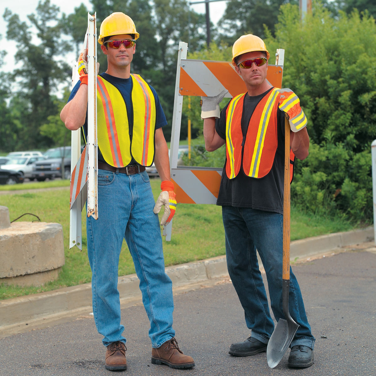 Yellow/Lime Safety Vest - MCR Safety - Breathable Mesh