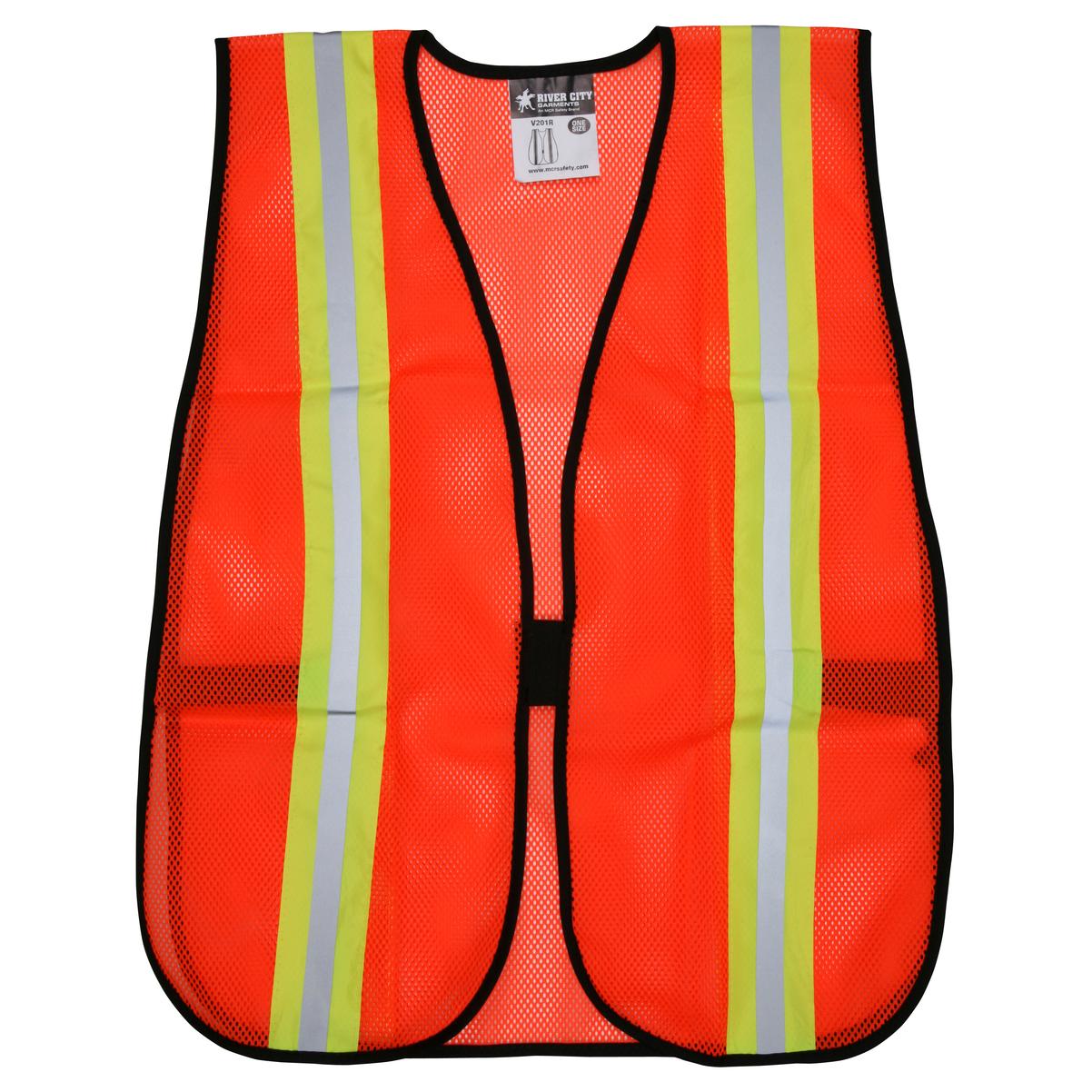 Yellow/Lime Safety Vest - MCR Safety - Breathable Mesh