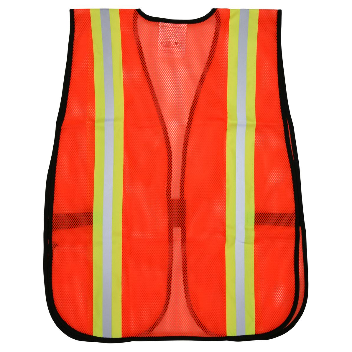 Yellow/Lime Safety Vest - MCR Safety - Breathable Mesh