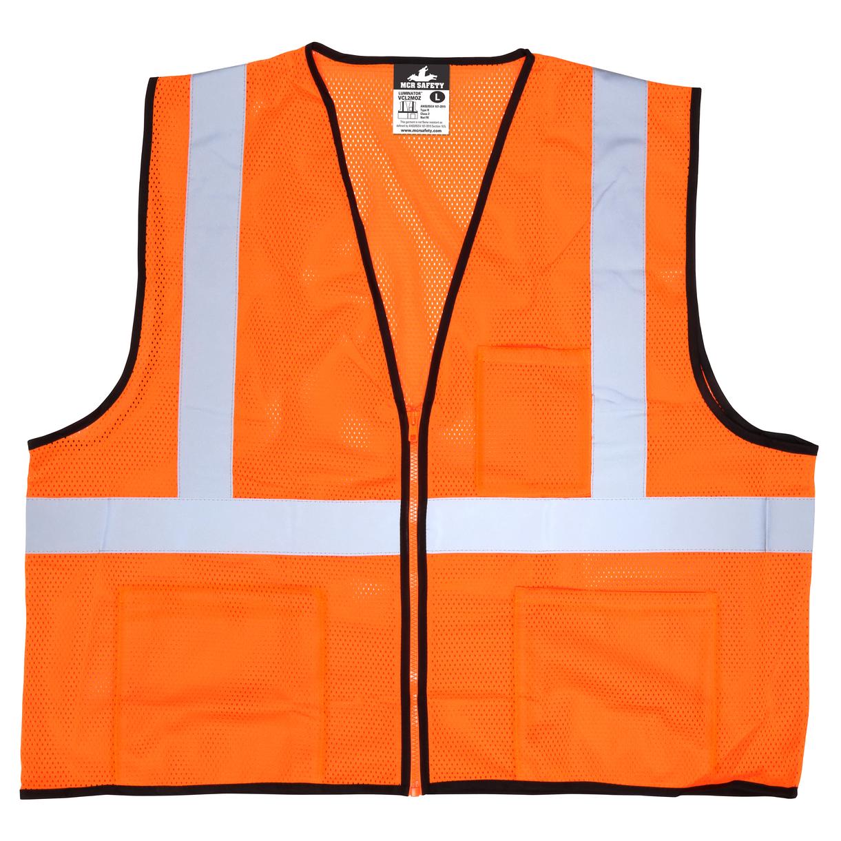 Yellow/Lime Safety Vest - MCR Safety - Breathable Mesh