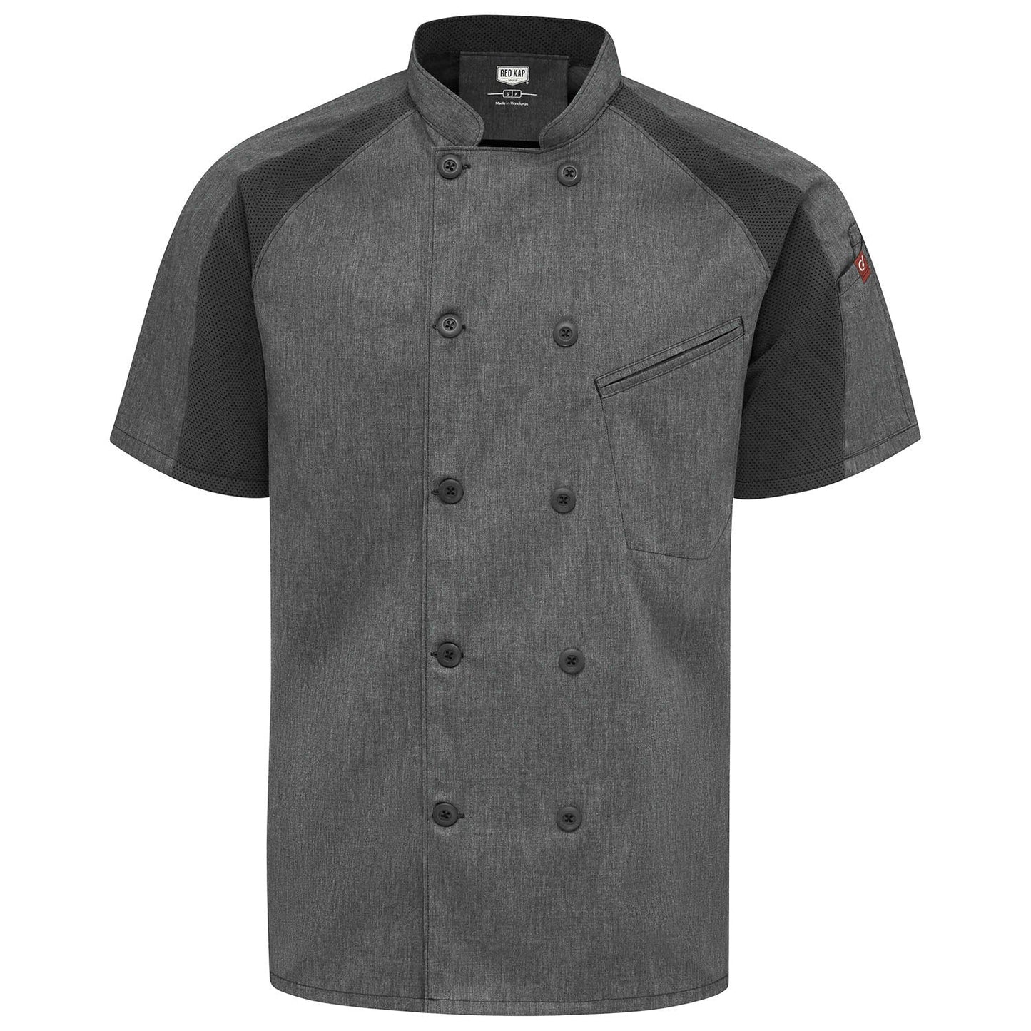 Black/Black Mesh Chef Coats - Chef Designs - Breathable Comfort