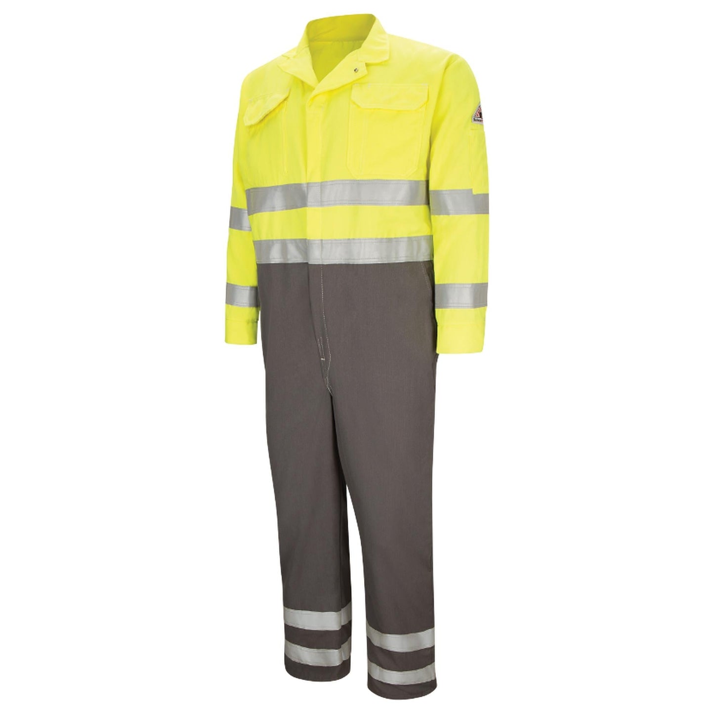 Yellow/Lime/Gray Coveralls - Bulwark FR - Hi-Visibility Safety