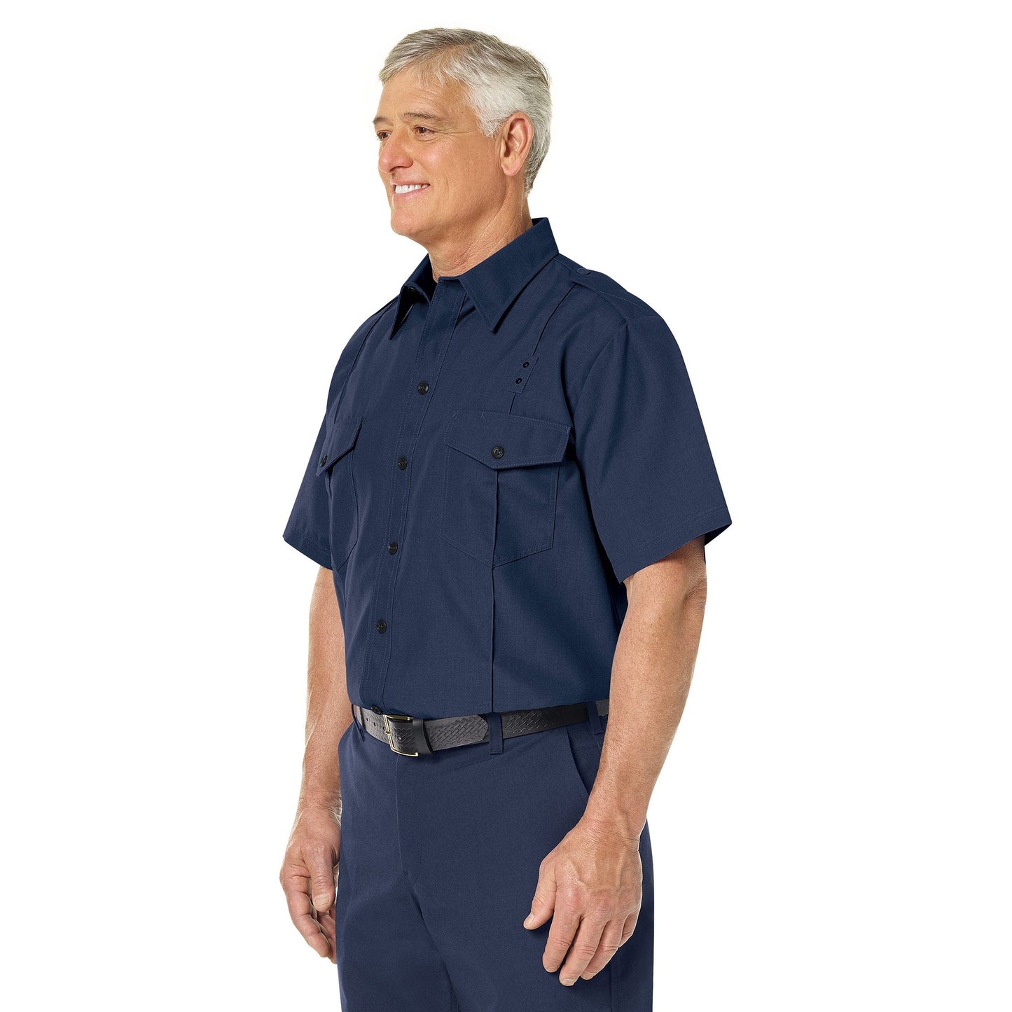 Black Button Up Shirt - Workrite - Durable Fabric
