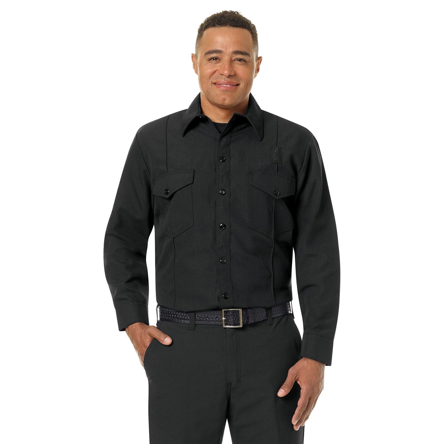 Black Button Up Shirt - Workrite - Flame Resistant