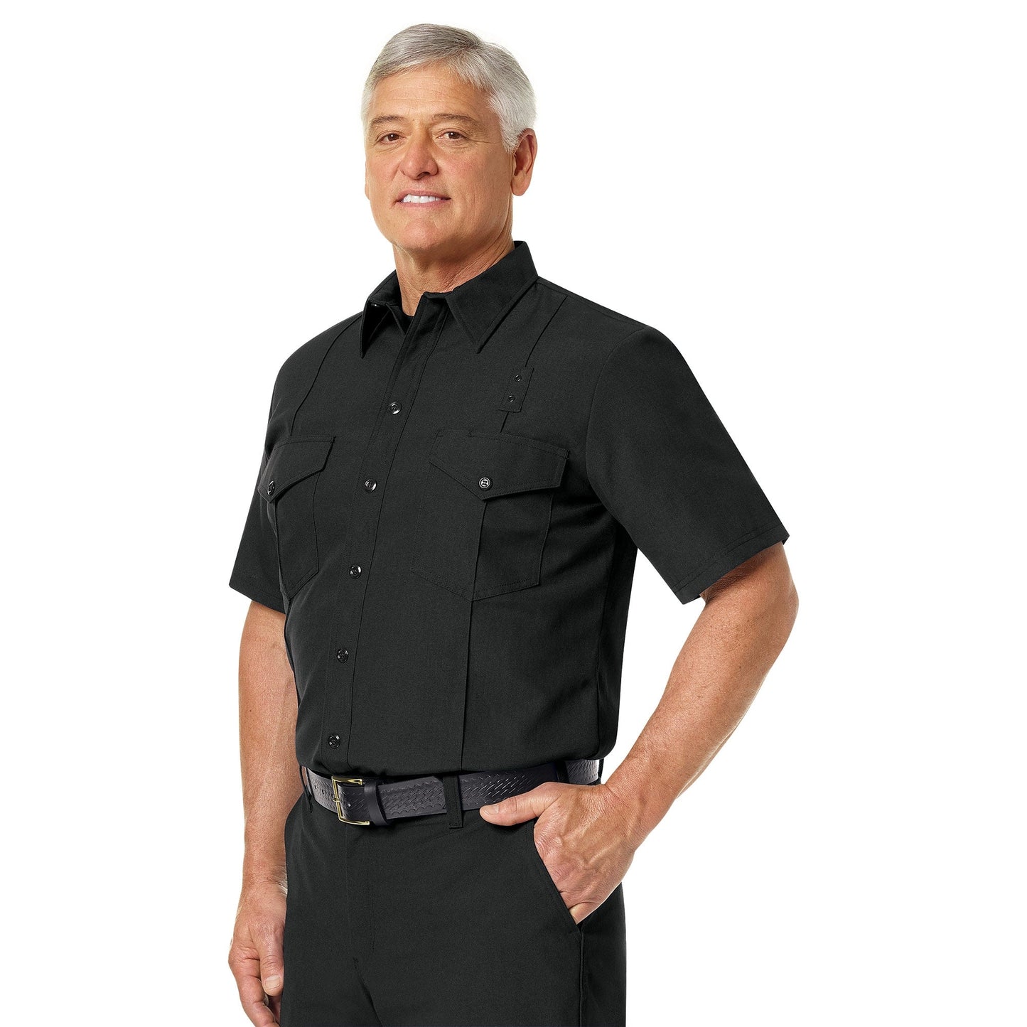 Black Button Up Shirt - Workrite - Flame Resistant