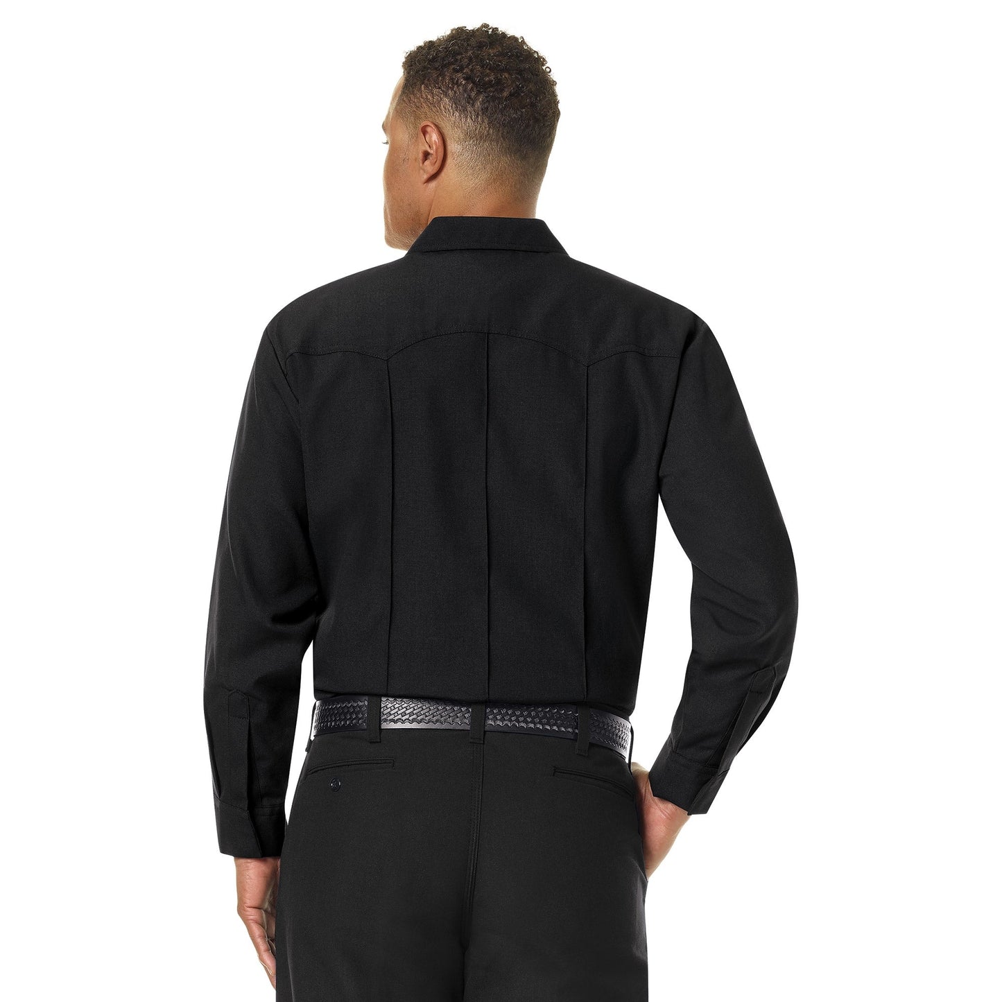 Black Button Up Shirts - Workrite - Long Sleeve Firefighter
