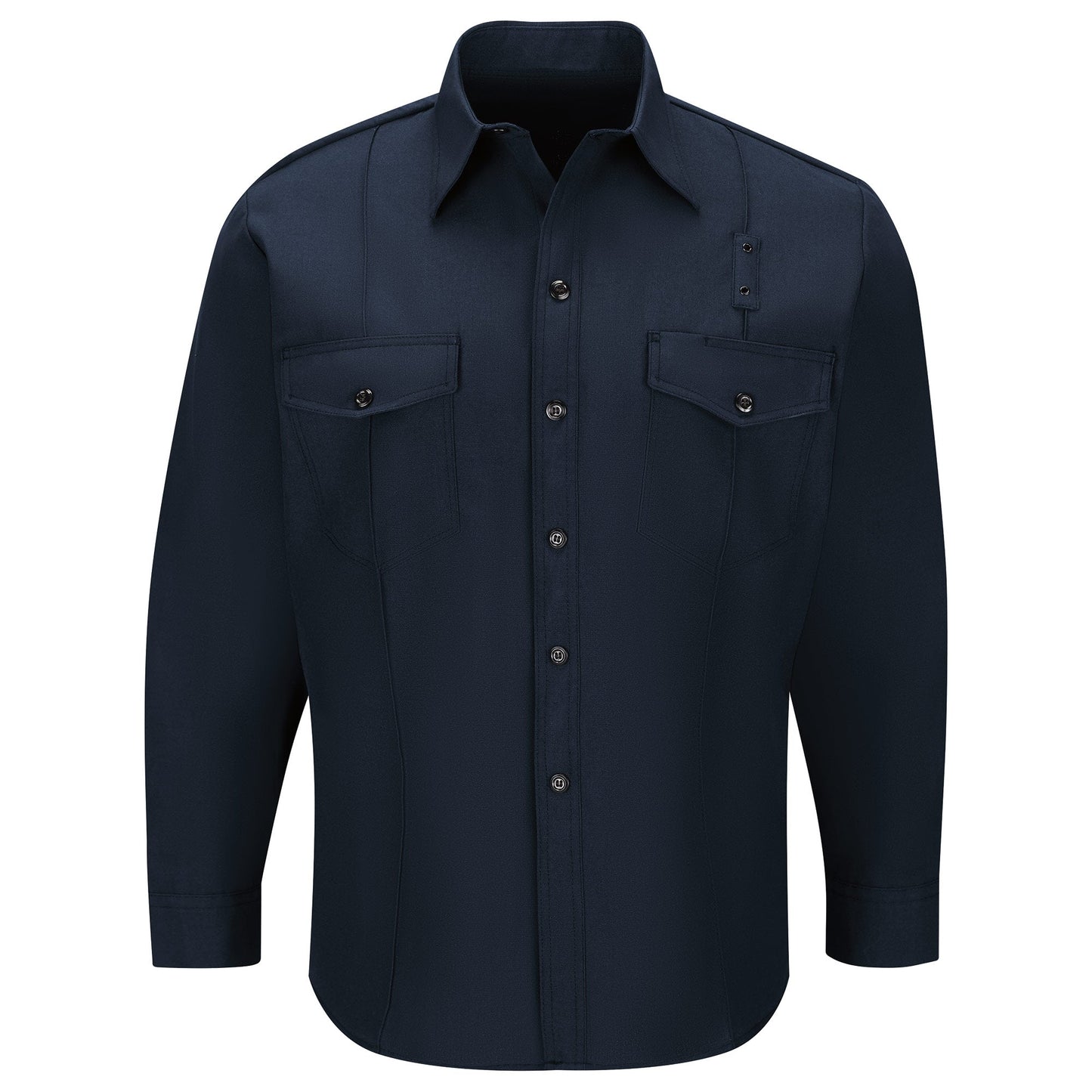Black Button Up Shirts - Workrite - Long Sleeve Firefighter