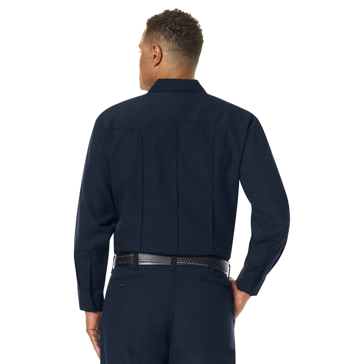 Black Button Up Shirts - Workrite - Long Sleeve Firefighter