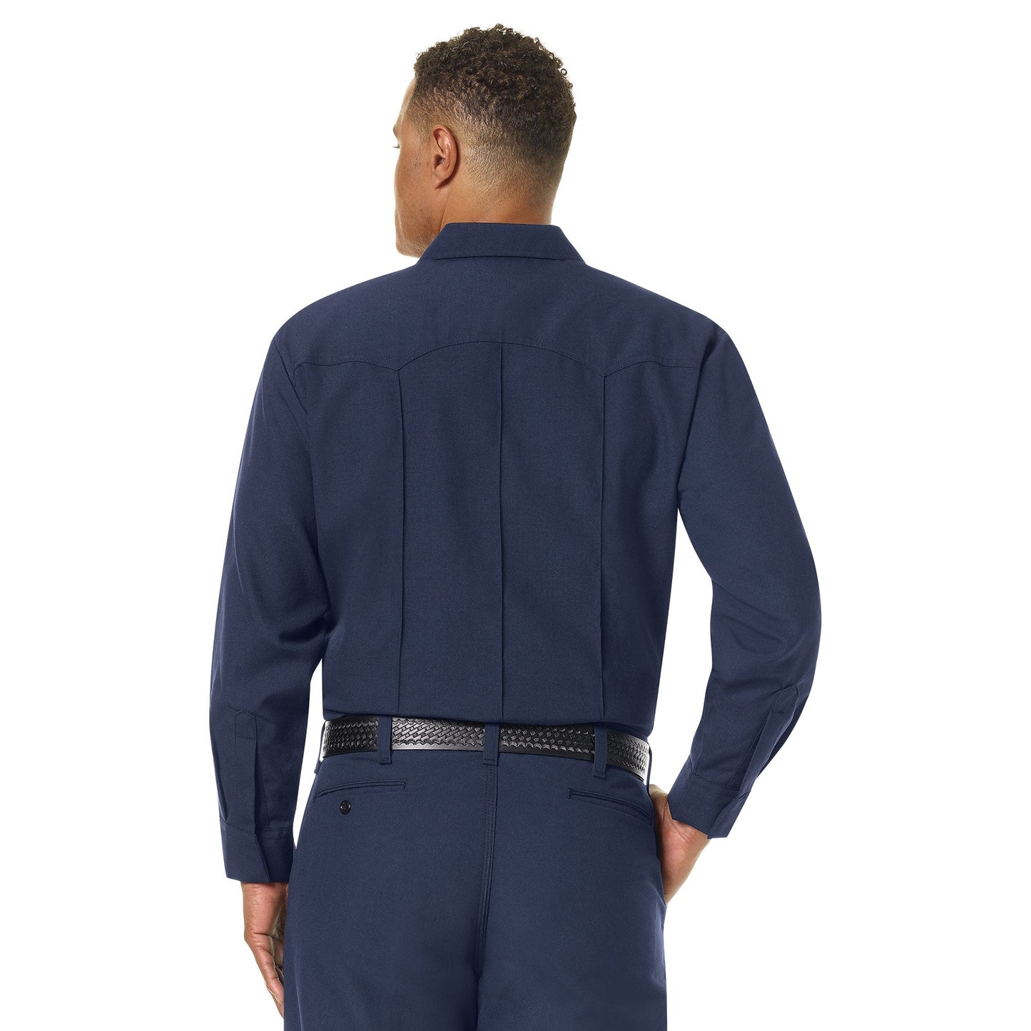 Black Button Up Shirts - Workrite - Long Sleeve Firefighter