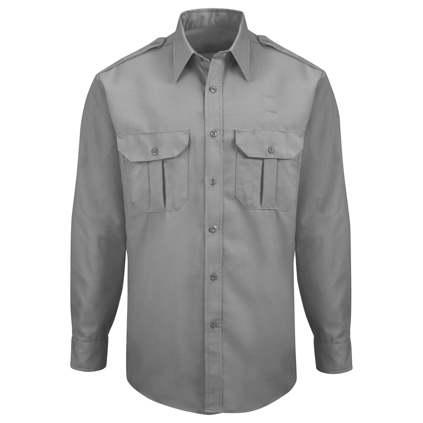 Grey Durable Button Up Shirts - Horace Small - Ripstop Fabric