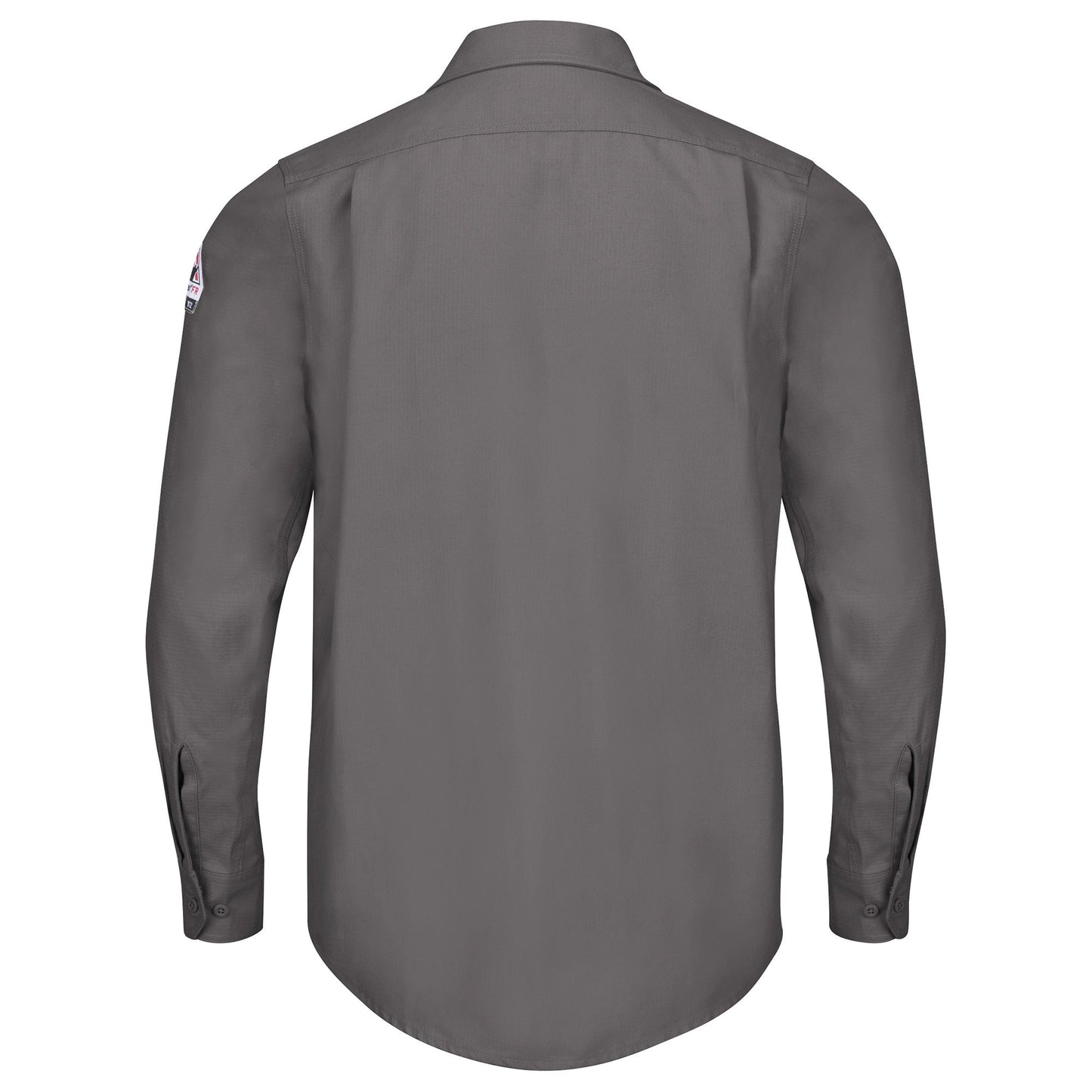 Grey Button Up Shirts - Bulwark FR - Durable Fabric