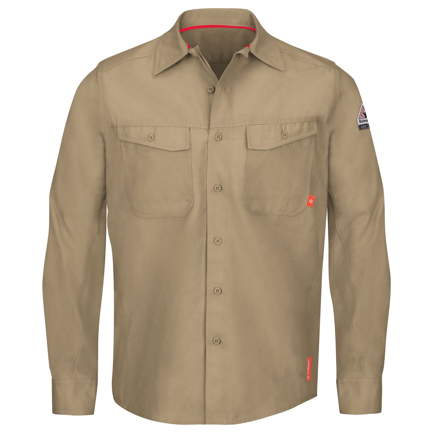 Grey Button Up Shirts - Bulwark FR - Durable Fabric